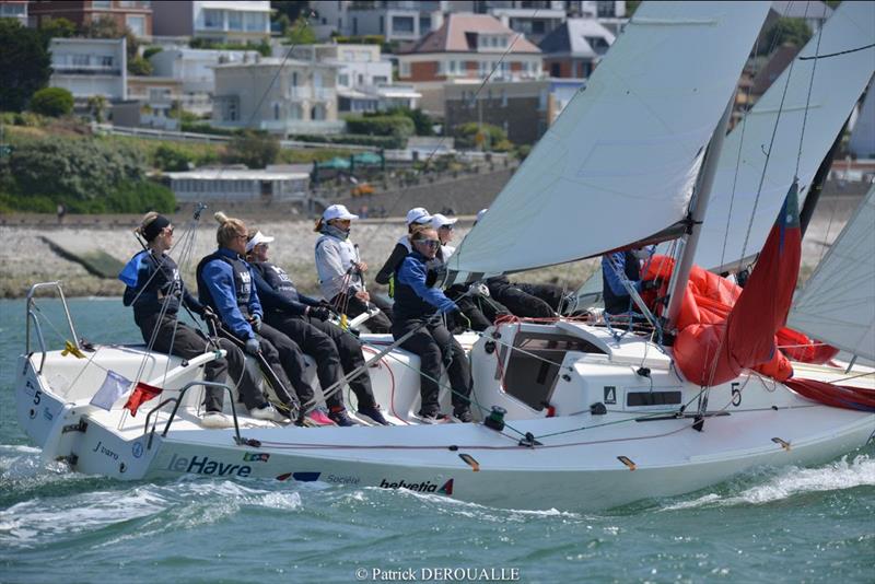 Competing Sweden's Anna Östling and the WINGS Team in the Petit Final of the Normandie Match Cup 2023 photo copyright Patrick Deroualle taken at  and featuring the Match Racing class
