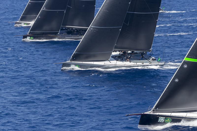 Maxi 72 Class start at the Maxi Yacht Rolex Cup photo copyright Carlo Borlenghi / Rolex taken at Yacht Club Costa Smeralda and featuring the Maxi 72 Class class