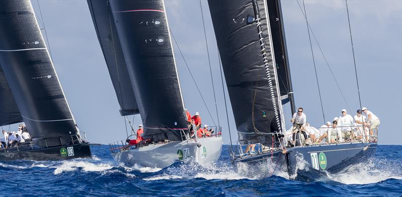 Intense, elite level grand prix racing among the Maxi 72s photo copyright Rolex / Carlo Borlenghi taken at Yacht Club Costa Smeralda and featuring the Maxi 72 Class class