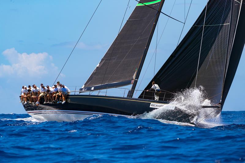 Bella Mente at the 2017 Les Voiles de St. Barth photo copyright Christophe Jouany taken at Saint Barth Yacht Club and featuring the Maxi 72 Class class