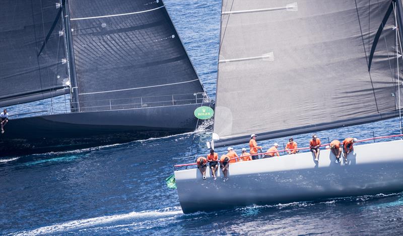 Momo and Caol Ila R during the 2017 Giraglia Rolex Cup Race photo copyright Rolex / Kurt Arrig taken at Yacht Club Italiano and featuring the Maxi 72 Class class