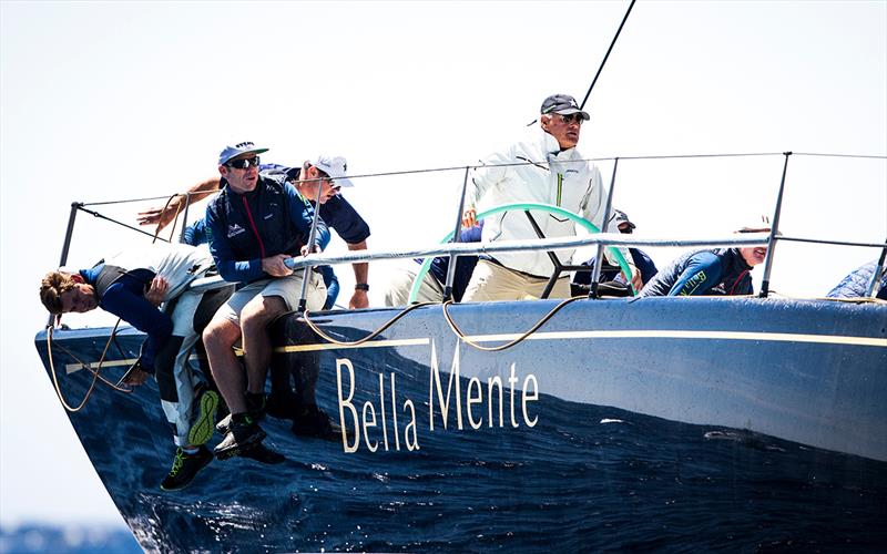Hap Fauth at the helm of his previous Maxi 72 Bella Mente last year at Palma Vela photo copyright Pedro Martinez / Sailing Energy taken at  and featuring the Maxi 72 Class class