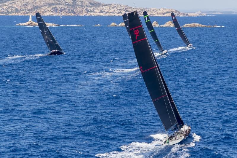 The Maxi 72 fleet racing in a past edition of the Maxi Yacht Rolex Cup photo copyright Rolex / Studio Borlenghi taken at Yacht Club Costa Smeralda and featuring the Maxi 72 Class class