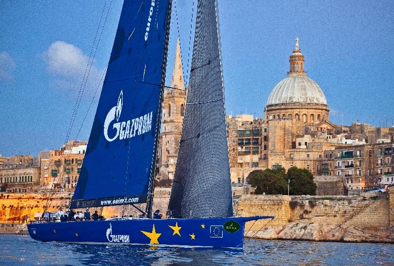 Esimit Europa 2 during the Rolex Middle Sea Race photo copyright Kurt Arrigo / Rolex taken at Royal Malta Yacht Club and featuring the Maxi class