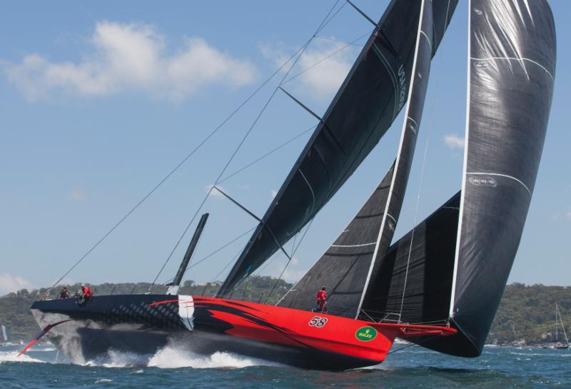 Jim & Kristy Hinze Clark's 100ft Maxi, Comanche photo copyright Rolex / Daniel Forster taken at Royal Ocean Racing Club and featuring the Maxi class