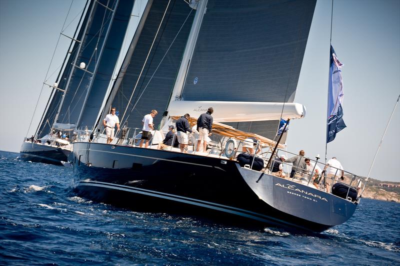 Alcanara on day 2 of the Dubois Cup  photo copyright Jeff Brown / Breed Media taken at Yacht Club Costa Smeralda and featuring the Maxi class