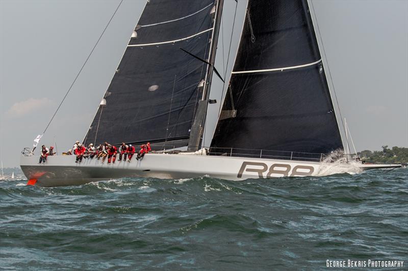 Maxis and trimarans start the Transatlantic Race 2015 photo copyright George Bekris / www.georgebekris.com taken at New York Yacht Club and featuring the Maxi class