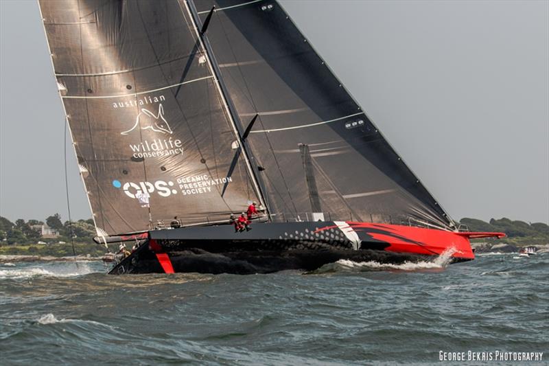 Maxis and trimarans start the Transatlantic Race 2015 photo copyright George Bekris / www.georgebekris.com taken at New York Yacht Club and featuring the Maxi class