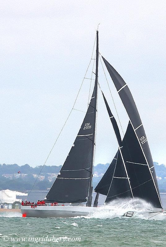 Rambler 88 on day 2 of the RYS Bicentenary International Regatta photo copyright Ingrid Abery / www.ingridabery.com taken at Royal Yacht Squadron and featuring the Maxi class
