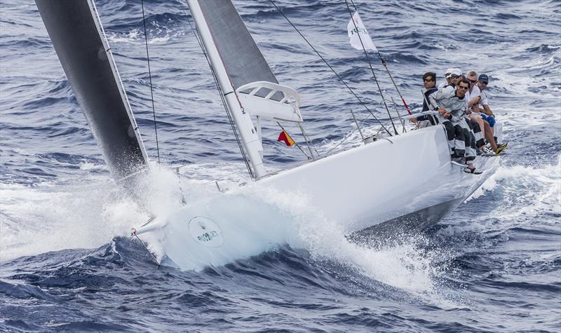 Spectre, the St Tropez day sailer of Peter Dubens on day 3 of the Maxi Yacht Rolex Cup photo copyright Rolex / Carlo Borlenghi taken at Yacht Club Costa Smeralda and featuring the Maxi class