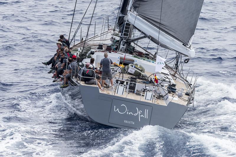 The Irish Southern Wind 94, Windfall on day 4 of the Maxi Yacht Rolex Cup photo copyright Rolex / Carlo Borlenghi taken at Yacht Club Costa Smeralda and featuring the Maxi class