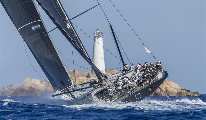 Jim Clark and Kristy Hinze Clark's 100ft Comanche at the Maxi Yacht Rolex Cup photo copyright Rolex / Carlo Borlenghi taken at Yacht Club Costa Smeralda and featuring the Maxi class