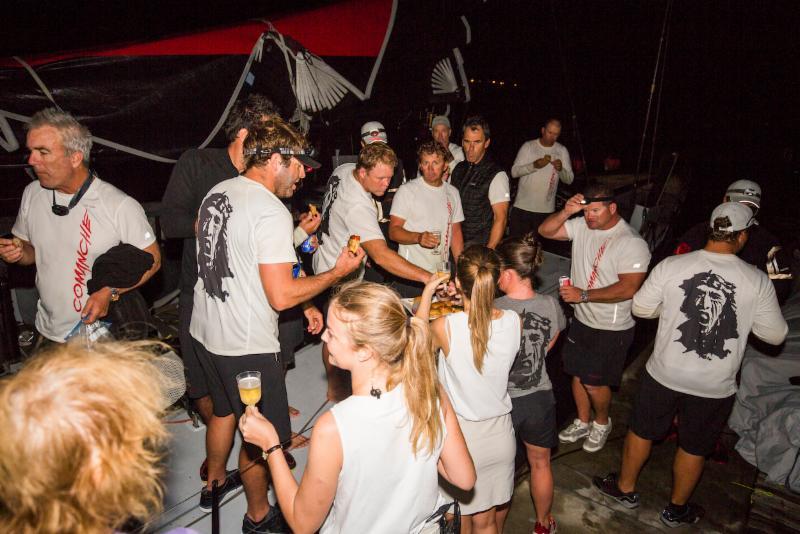 Dockside celebrations for the Comanche crew after the RORC Caribbean 600 photo copyright RORC / Emma Louise Wyn Jones taken at Antigua Yacht Club and featuring the Maxi class