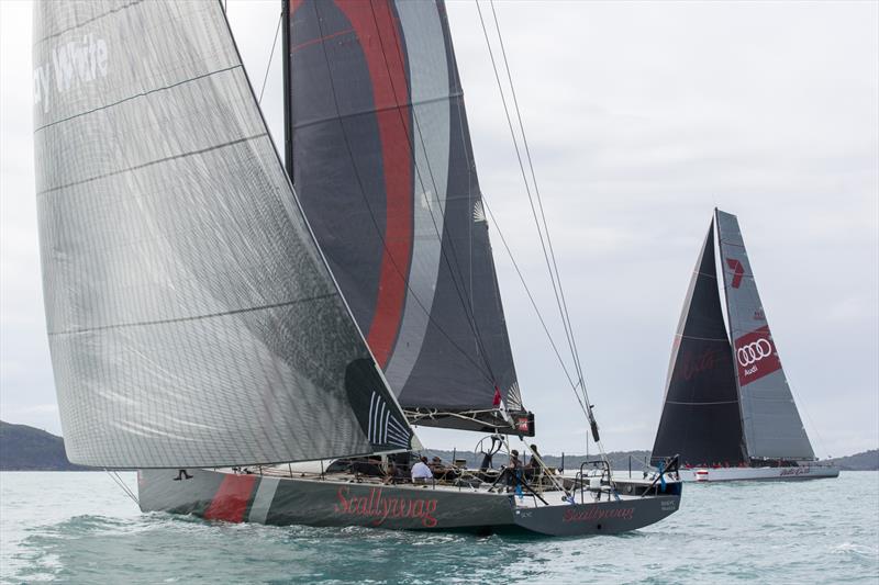 Scallywag and Wild Oats XI on day 1 at Audi Hamilton Island Race Week photo copyright Andrea Francolini taken at Hamilton Island Yacht Club and featuring the Maxi class