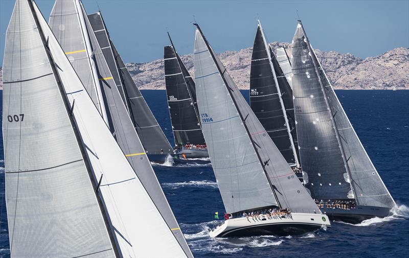 The Maxi class sets sail at the Maxi Yacht Rolex Cup photo copyright Carlo Borlenghi / Rolex taken at Yacht Club Costa Smeralda and featuring the Maxi class