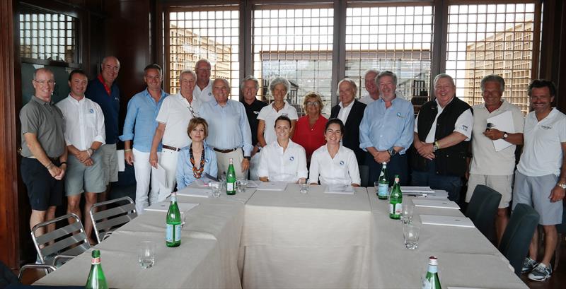 Attendees of the International Maxi Association AGM photo copyright International Maxi Association taken at Yacht Club Costa Smeralda and featuring the Maxi class