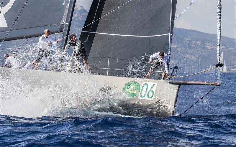 Foredeck action on Robertissima on day 4 of the Maxi Yacht Rolex Cup photo copyright Carlo Borlenghi / Rolex taken at Yacht Club Costa Smeralda and featuring the Maxi class
