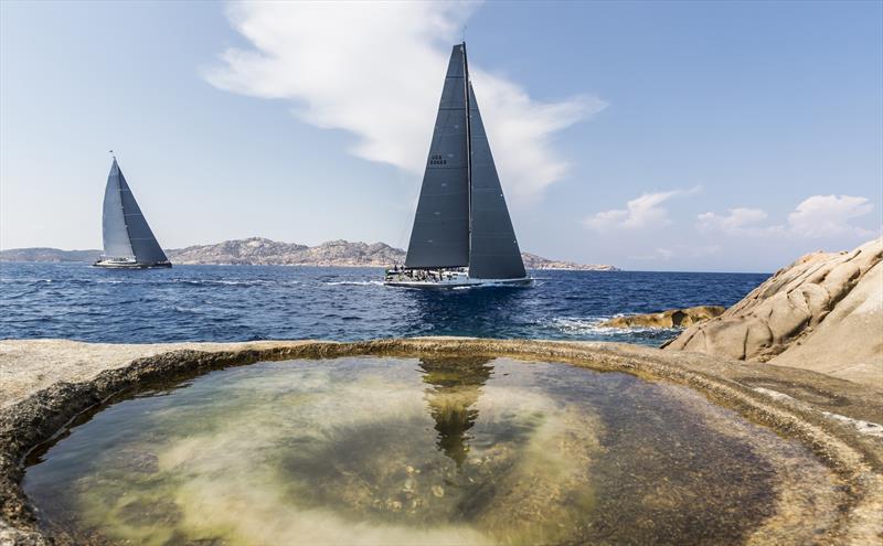 Racing off the Costa Smeralda's spectacular course at the Maxi Yacht Rolex Cup photo copyright Carlo Borlenghi / Rolex taken at Yacht Club Costa Smeralda and featuring the Maxi class