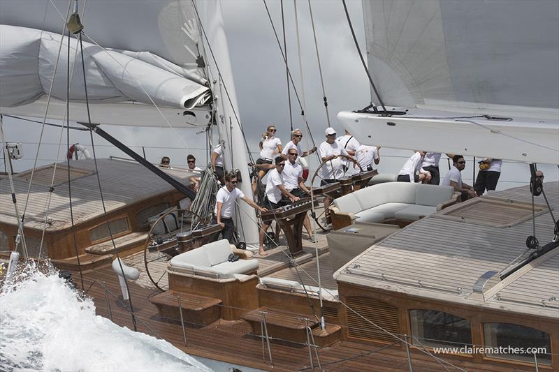 2017 Superyacht Challenge Antigua day 2 photo copyright Claire Matches / www.clairematches.com taken at Antigua Yacht Club and featuring the Maxi class