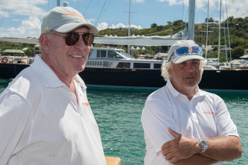 George David and Brad Butterworth after the finish of the RORC Caribbean 600 photo copyright RORC / Ted Martin taken at Antigua Yacht Club and featuring the Maxi class