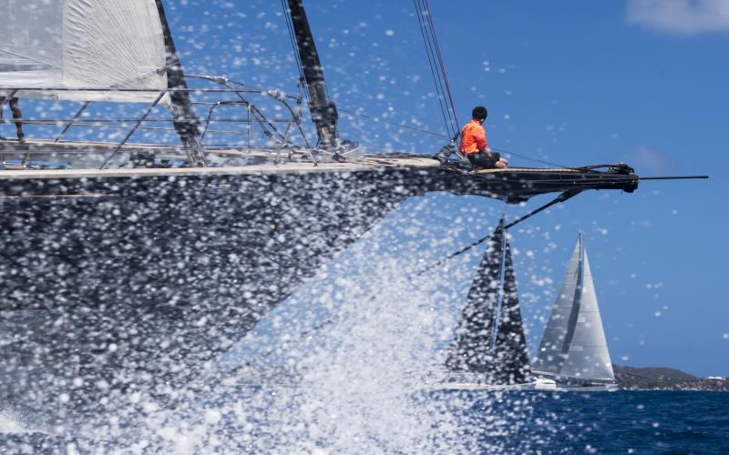 Perseus^3 in Class D on day 1 of the Loro Piana Caribbean Superyacht Regatta & Rendezvous 2017 photo copyright Borlenghi / YCCS / BIM taken at Yacht Club Costa Smeralda and featuring the Maxi class