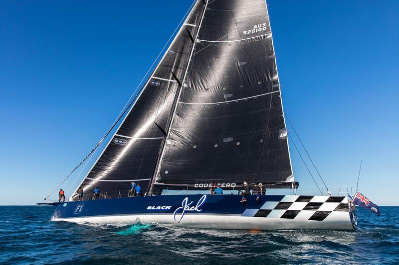 Black Jack in race mode photo copyright Andrea Francolini taken at Cruising Yacht Club of Australia and featuring the Maxi class