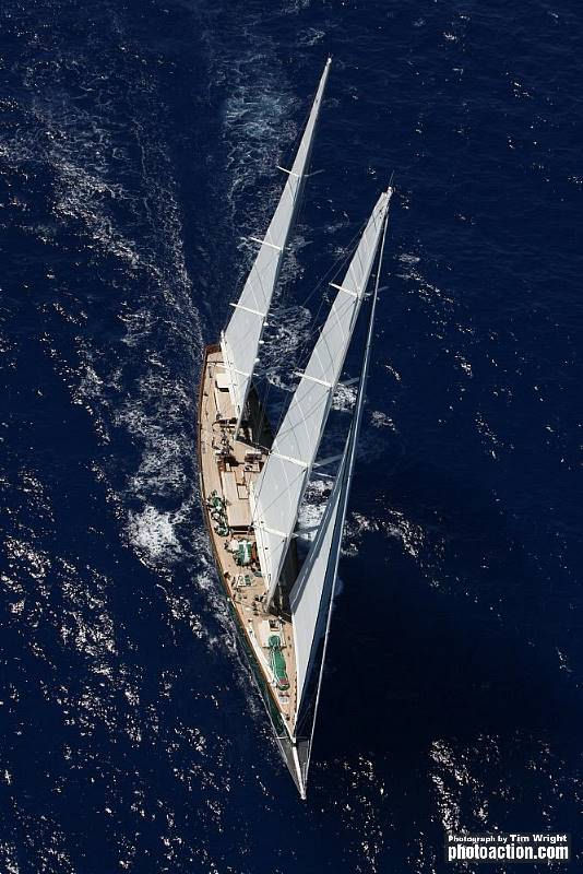 The largest yacht in the fleet: Hetairos starts the RORC Caribbean 600 photo copyright Tim Wright / www.photoaction.com taken at Antigua Yacht Club and featuring the Maxi class