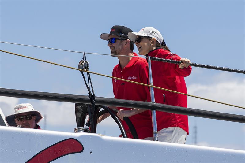 Sometimes you're just plain lucky. After taking Wild Oats X racing at Hammo, HRH Crown Prince Fredrik of Denmark upgraded to WOXI for the SOLAS Big Boat Challenge, and brought Princess Mary along as well photo copyright Andrea Francolini taken at Cruising Yacht Club of Australia and featuring the Maxi class