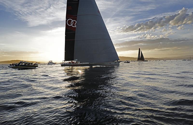 Wild Oats XI comes to a halt as one of the zephyrs she had been using just slips away... - photo © Crosbie Lorimer