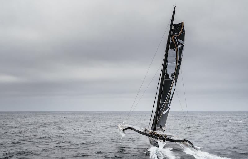 Spindrift racing (Maxi Spindrift 2) skippered by Yann Guichard from France, training for the Jules Verne Trophy 2017 attempt photo copyright Chris Schmid / Spindrift racing taken at  and featuring the Maxi class