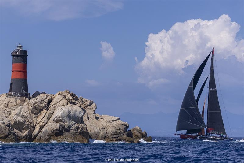The VPLP-Verdier 100 Comanche is the highest rated boat competing at the Maxi Yacht Rolex Cup photo copyright IMA / Studio Borlenghi taken at Yacht Club Costa Smeralda and featuring the Maxi class