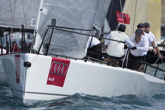 Ghost Rider exacted revenge on Ginger in Race 8 on day 4 of Audi Hamilton Island Race Week photo copyright Andrea Francolini / Audi taken at Royal Hamilton Yacht Club and featuring the MC38 class