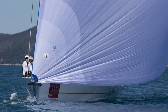 Assassin looking good in Race 11 on day 5 of Audi Hamilton Island Race Week photo copyright Andrea Francolini / Audi taken at Royal Hamilton Yacht Club and featuring the MC38 class