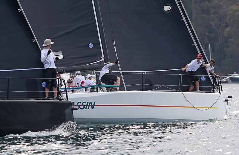 Bowman lining up at the start on day 2 of the MC38s Spring Regatta photo copyright Crosbie Lorimer taken at Royal Prince Alfred Yacht Club and featuring the MC38 class