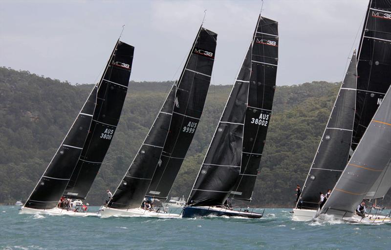 Racing on day 1 of MC38 2016/17 Summer Series Championship Act 1 photo copyright Stephen Collopy taken at Royal Prince Alfred Yacht Club and featuring the MC38 class