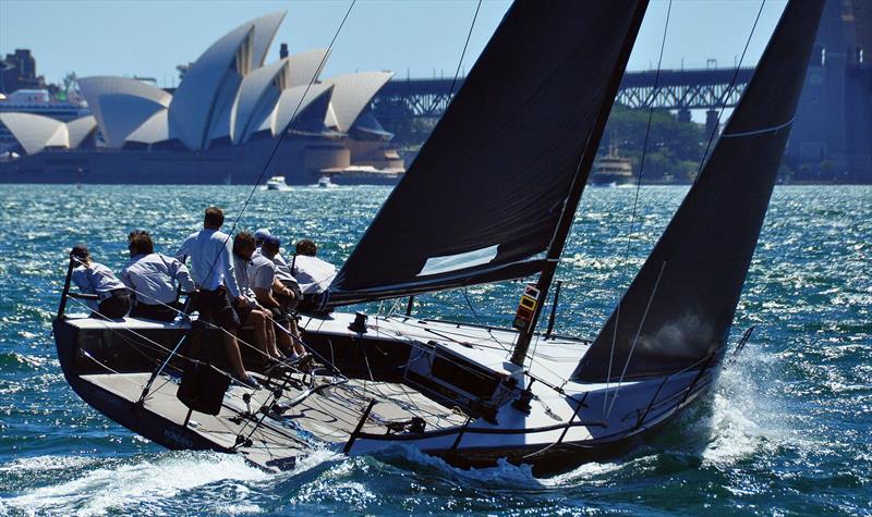 Kokomo and Sydney Harbour on day 2 of MC38 Summer Series Championship Act 2 in Sydney photo copyright Bob Fowler taken at Royal Sydney Yacht Squadron and featuring the MC38 class