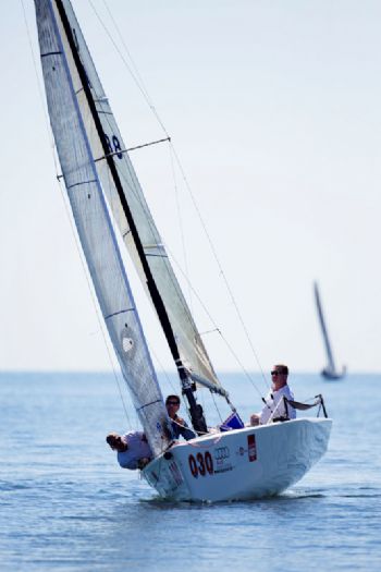 Tony Tabb of Winnetka, Ill. finished second in today's single race for the Audi Melges 20 fleet at Bacardi Miami Sailing Week