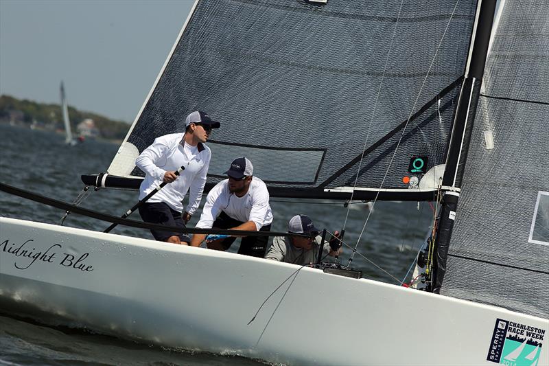Jason Michas' Midnight Blue on day 1 at 2014 Sperry-Top Sider Charleston Race Week photo copyright JOY / International Audi Melges 20 Class Association taken at Charleston Yacht Club and featuring the Melges 20 class