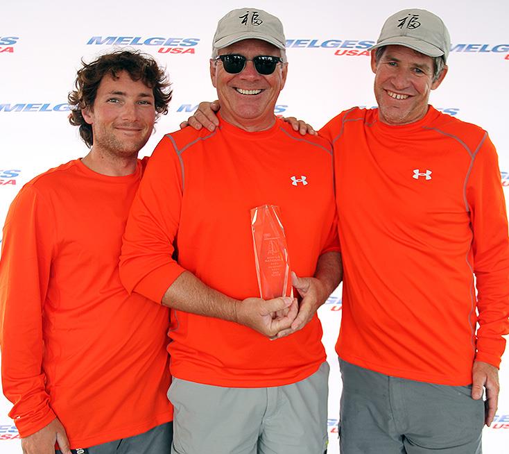 Fu (l to r) Ben Allen, Marc Hollerbach & Jonathan McKee finish 3rd at the 2014 Audi Melges 20 U.S. Nationals photo copyright JOY / IM20CA taken at Sail Newport and featuring the Melges 20 class