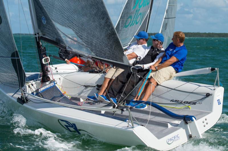 Day 1 – Drew Freides, Pacific Yankee – 2017-2018 Melges 20 Miami Winter Series photo copyright IM20CA taken at  and featuring the Melges 20 class