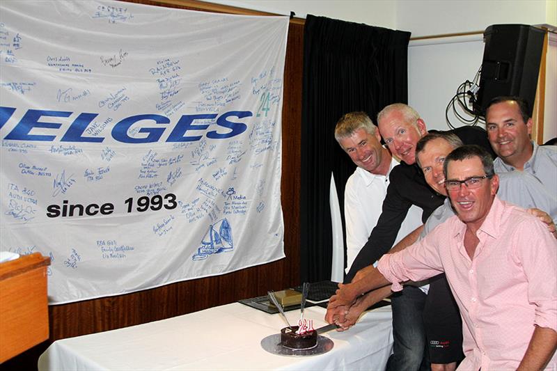 Happy 21st Melges 24 fleet after the Gill Melges 24 World Championships at Geelong photo copyright Teri Dodds taken at Royal Geelong Yacht Club and featuring the Melges 24 class