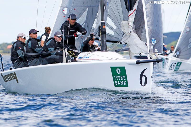 Lenny EST-790 with Tõnu Tõniste helming on day 1 of the Melges 24 World Championship photo copyright Pierrick Contin / IM24CA taken at Middelfart Sailing Club and featuring the Melges 24 class