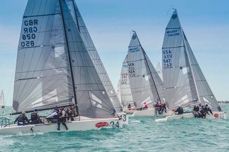Black Seal in a pre-start on day 4 of Quantum Key West Race Week 2016 photo copyright Sara Proctor / Quantum Key West taken at Storm Trysail Club and featuring the Melges 24 class