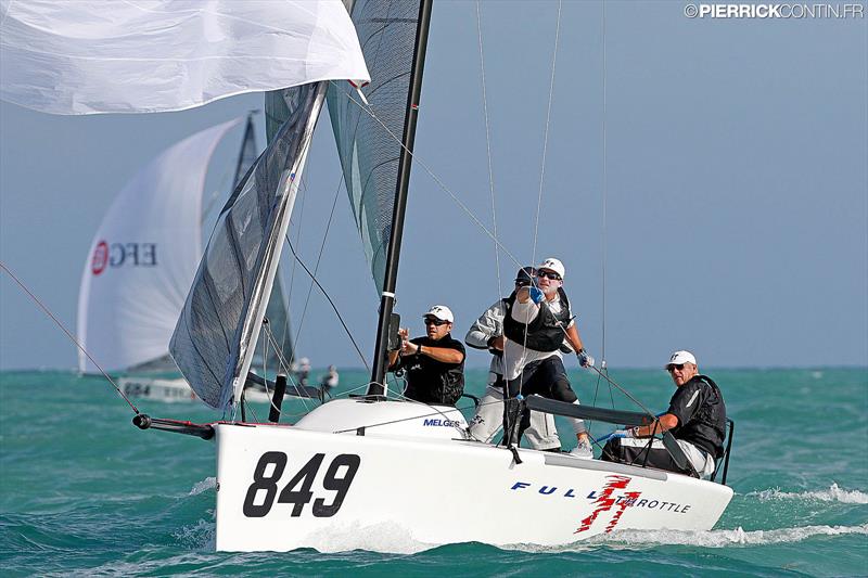 Brian Porter's Full Throttle USA849 - The Boat Of The Day with two bullets out of three races  on day 2 of the 2016 Melges 24 World Championship at Miami photo copyright Pierrick Contin / www.pierrickcontin.com taken at Coconut Grove Sailing Club and featuring the Melges 24 class