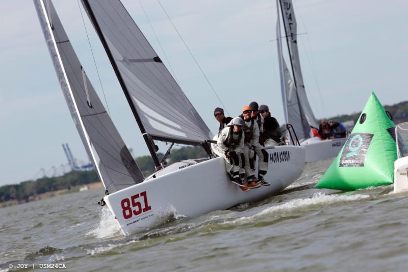Bruce Ayres' Monsoon (USA-851) on day 2 of the Melges24 U.S.National Champoinship 2017 in Charleston photo copyright JOY / USM24CA taken at Charleston Yacht Club and featuring the Melges 24 class