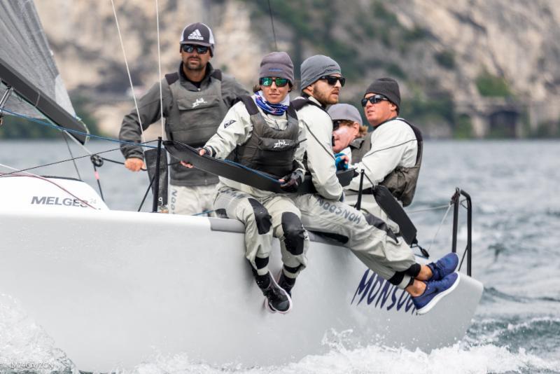 Bruce Ayres' Monsoon USA851 took a bullet on day 2 of the Melges 24 European Sailing Series at Riva de Garda - photo © M24CA / ZGN / Mauro Melandri
