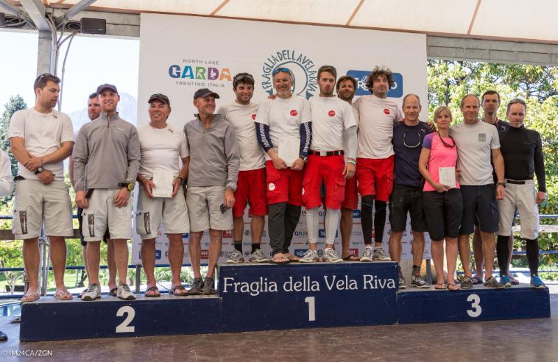 Top 3 teams of the Corinthian division at the Melges 24 European Sailing Series at Riva de Garda photo copyright M24CA / ZGN / Mauro Melandri taken at Fraglia Vela Riva and featuring the Melges 24 class
