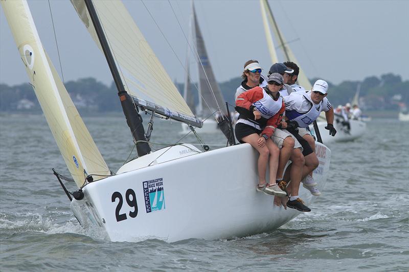 Intense fleet racing for the Melges 24s during Charleston Race Week photo copyright JOY / U.S. Melges 24 Class Association taken at  and featuring the Melges 24 class