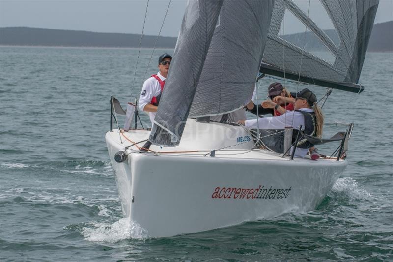 Reigning champion Andy Wharton in Accrewed Interest – Musto Melges 24 Nationals - photo © Ally Graham