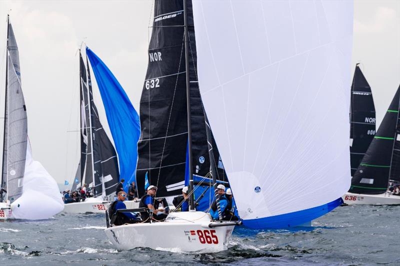 PACIFIC YANKEE USA865 of Drew Freides with Nic Asher, Charlie Smythe, Alec Anderson and Mark Ivey - the overall winner of Race Five and current leader after six races - Melges 24 World Championship 2023 - Middelfart, Denmark - photo © Mick Knive Anderson